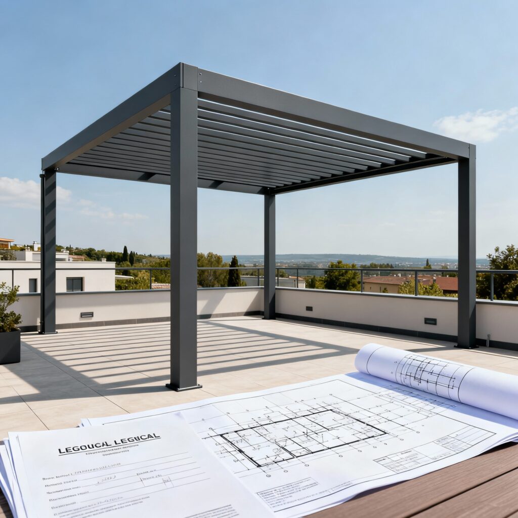 Pergola aluminiowa lamelowa - całoroczna